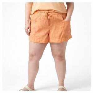 Athleta Cabo Linen Shorts Size 20  Pockets Drawstring Waist